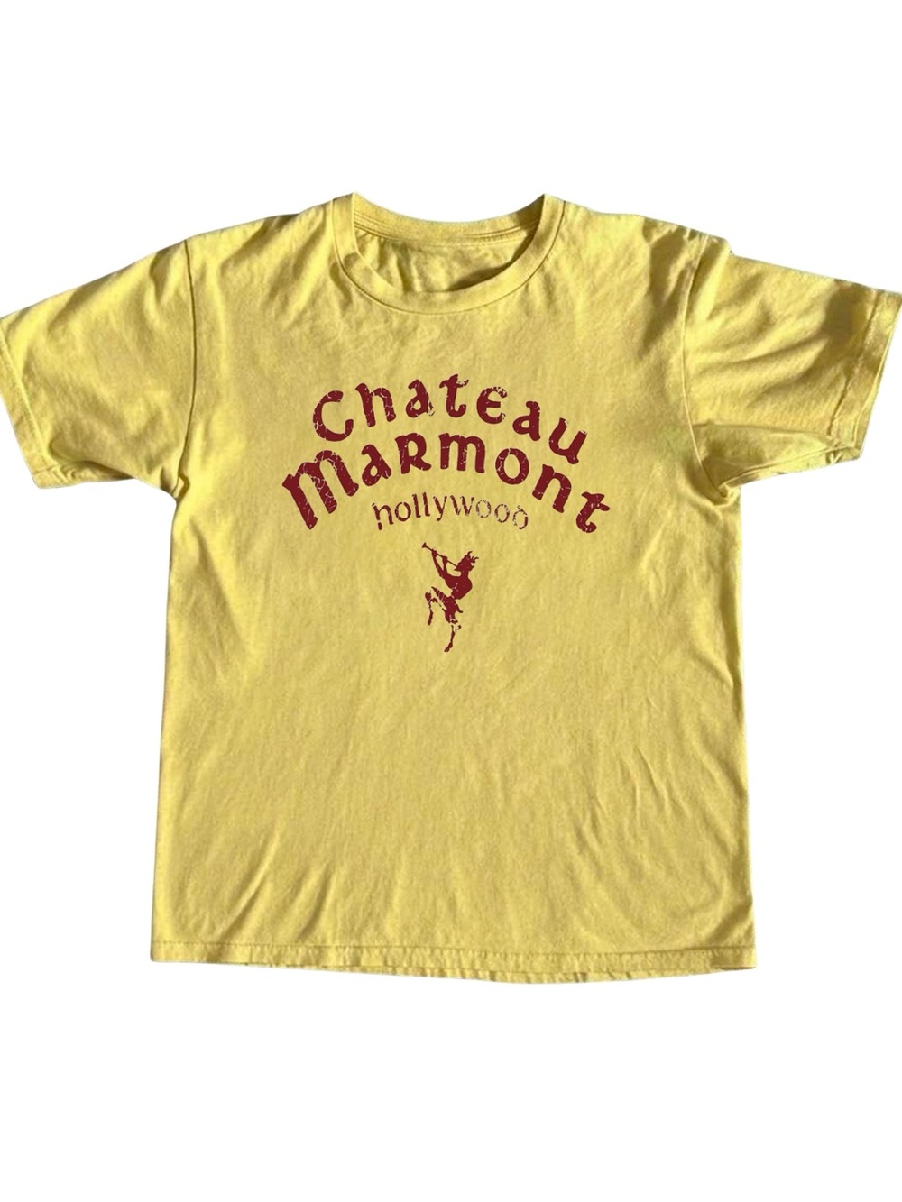 Chateau Marmont Hollywood LA Hotel Yellow Graphic Tee